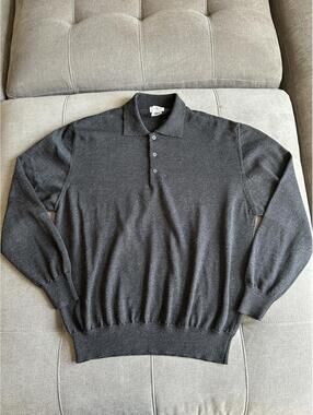Vintage Wool Linea Uomo Knit Collared Sweater